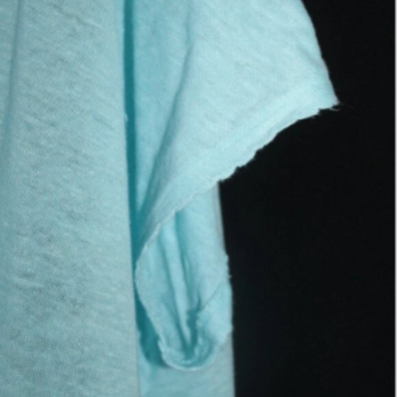 NWT J. Jill Love Linen Knit Top Lightweight Oversized V-neck size 1X Aqua Blue - Picture 8 of 16